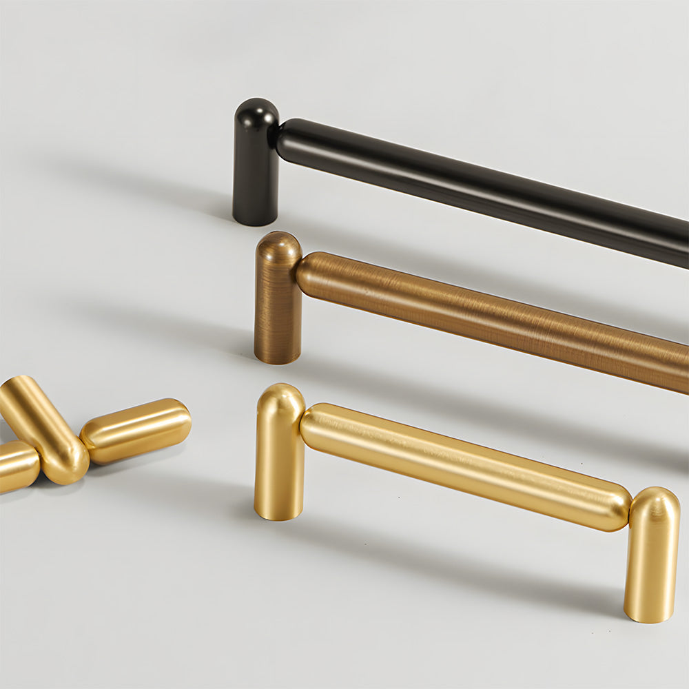 Unique Solid Brass T-Bar Cabinet Pulls