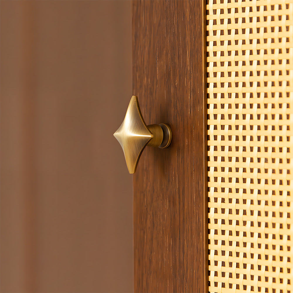 Vintage Antique Bronze Solid Brass Star Kitchen Handles & Knobs