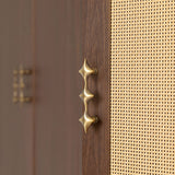 Vintage Antique Bronze Solid Brass Star Kitchen Handles & Knobs