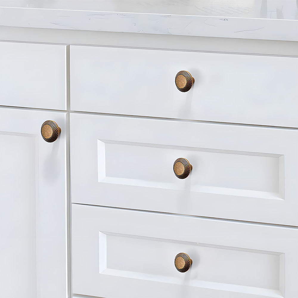 Vintage Knurled Textured Cabinet Bar Pulls