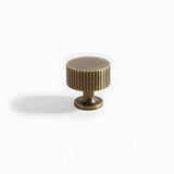 Vintage Lined Aged Bronze Brass Cabinet Pulls