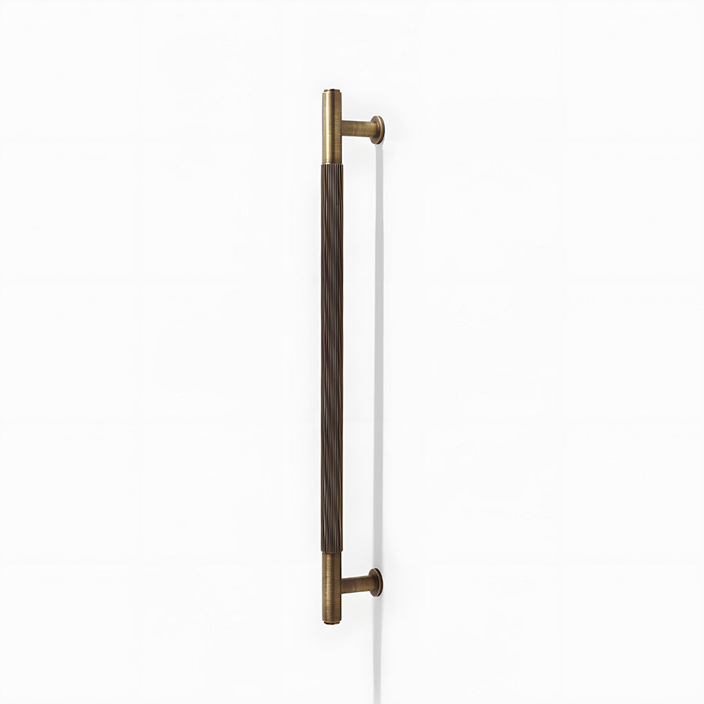 Vintage Lined Aged Bronze Brass Cabinet Pulls