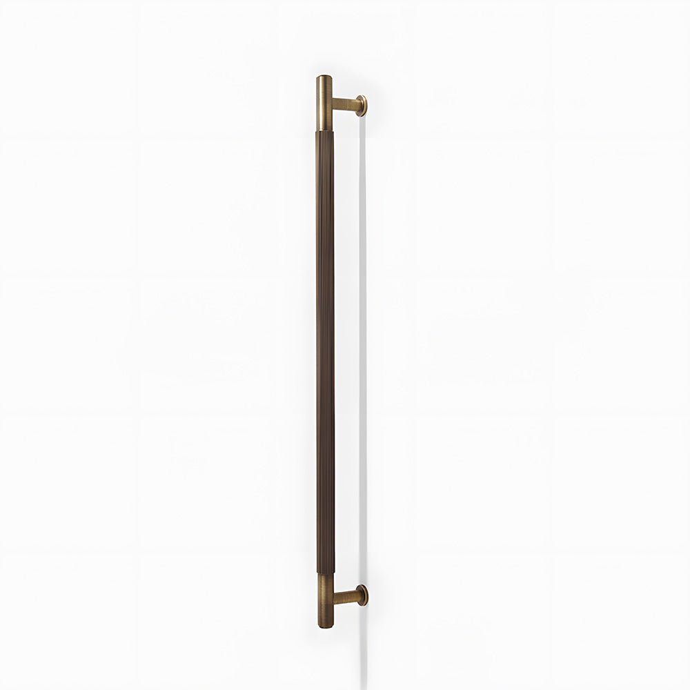 Vintage Lined Aged Bronze Brass Cabinet Pulls