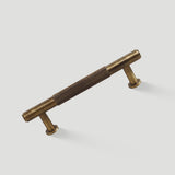 Vintage Lined Aged Bronze Brass Cabinet Pulls