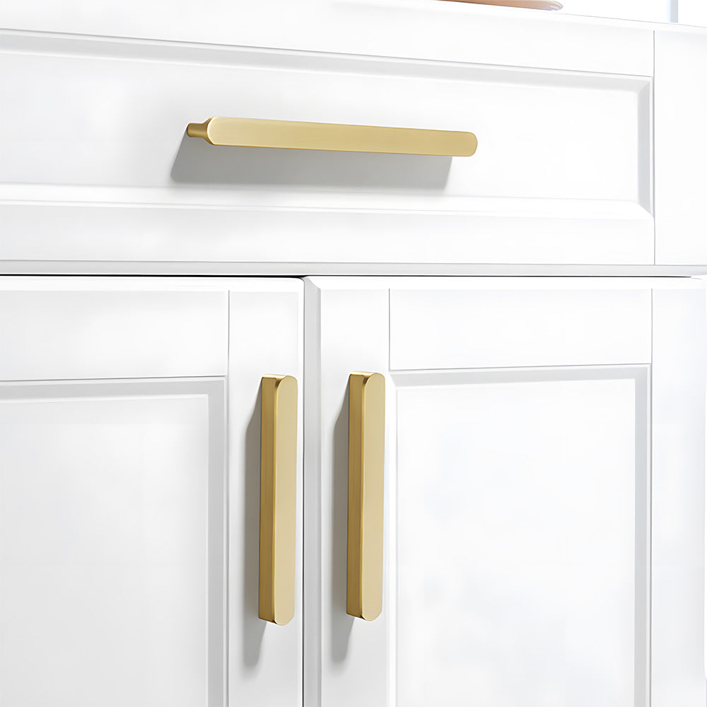 Vintage Brushed Gold Brass Kitchen Cabinet Handles