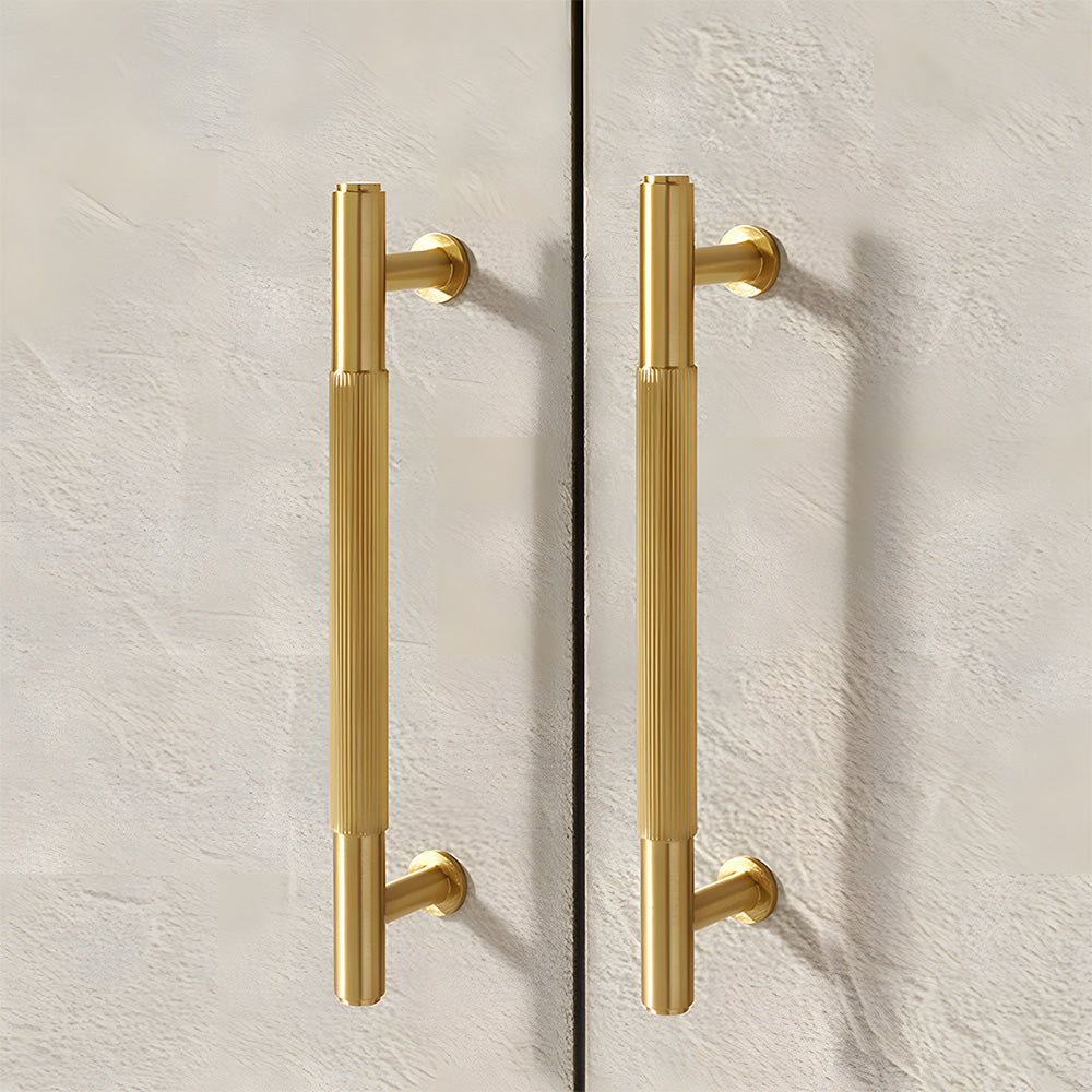 Vintage Lined Aged Bronze Brass Cabinet Pulls