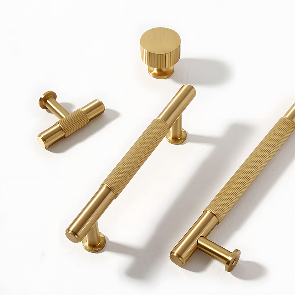 Vintage Lined Aged Bronze Brass Cabinet Pulls