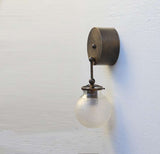 hand-blown glass shade sconce