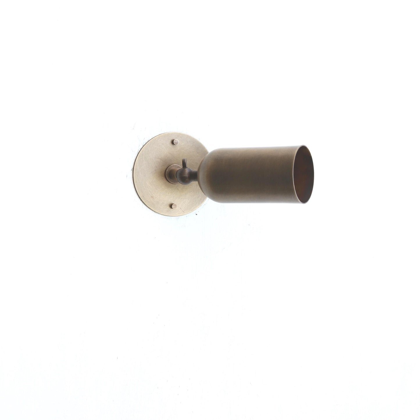 Adjustable Brass Ceiling Spotlight with Curved Shade
