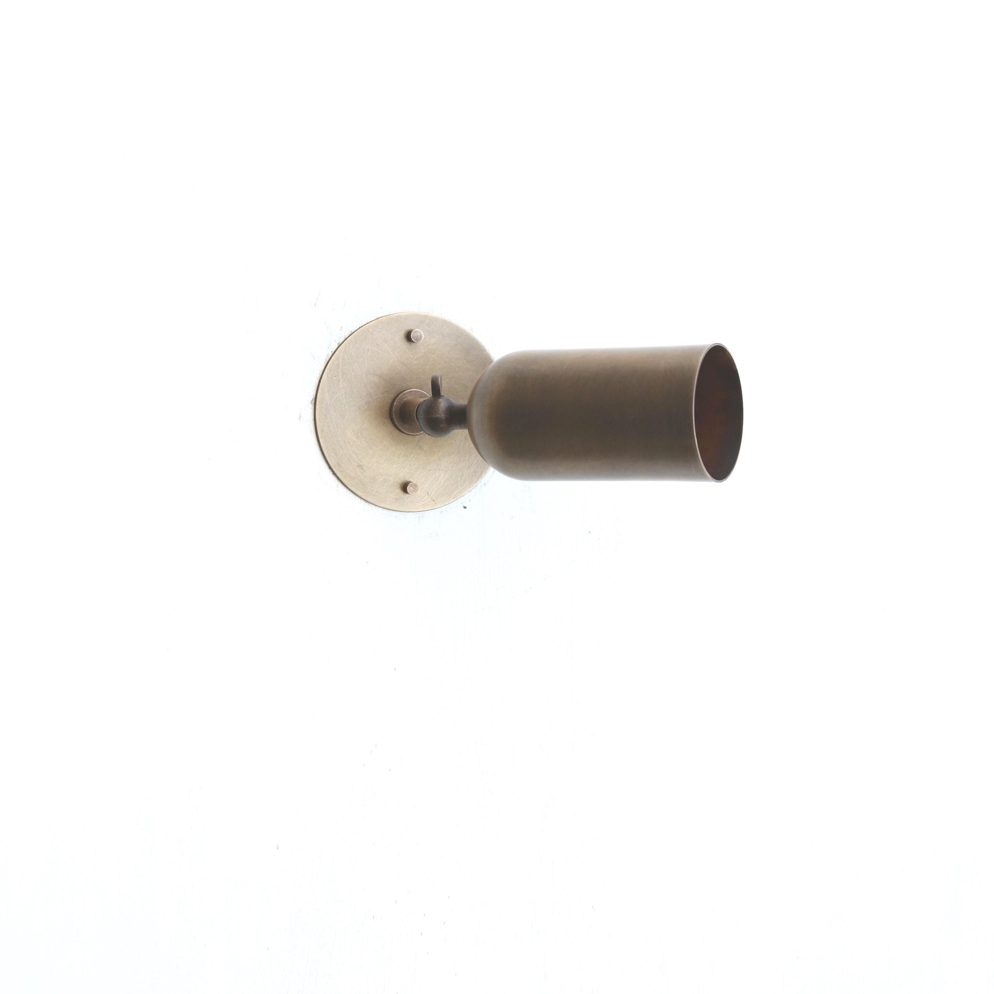 Adjustable Brass Ceiling Spotlight with Curved Shade