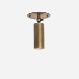 Adjustable Brass Cylinder Ceiling Spotlight, 5-Inch Shade