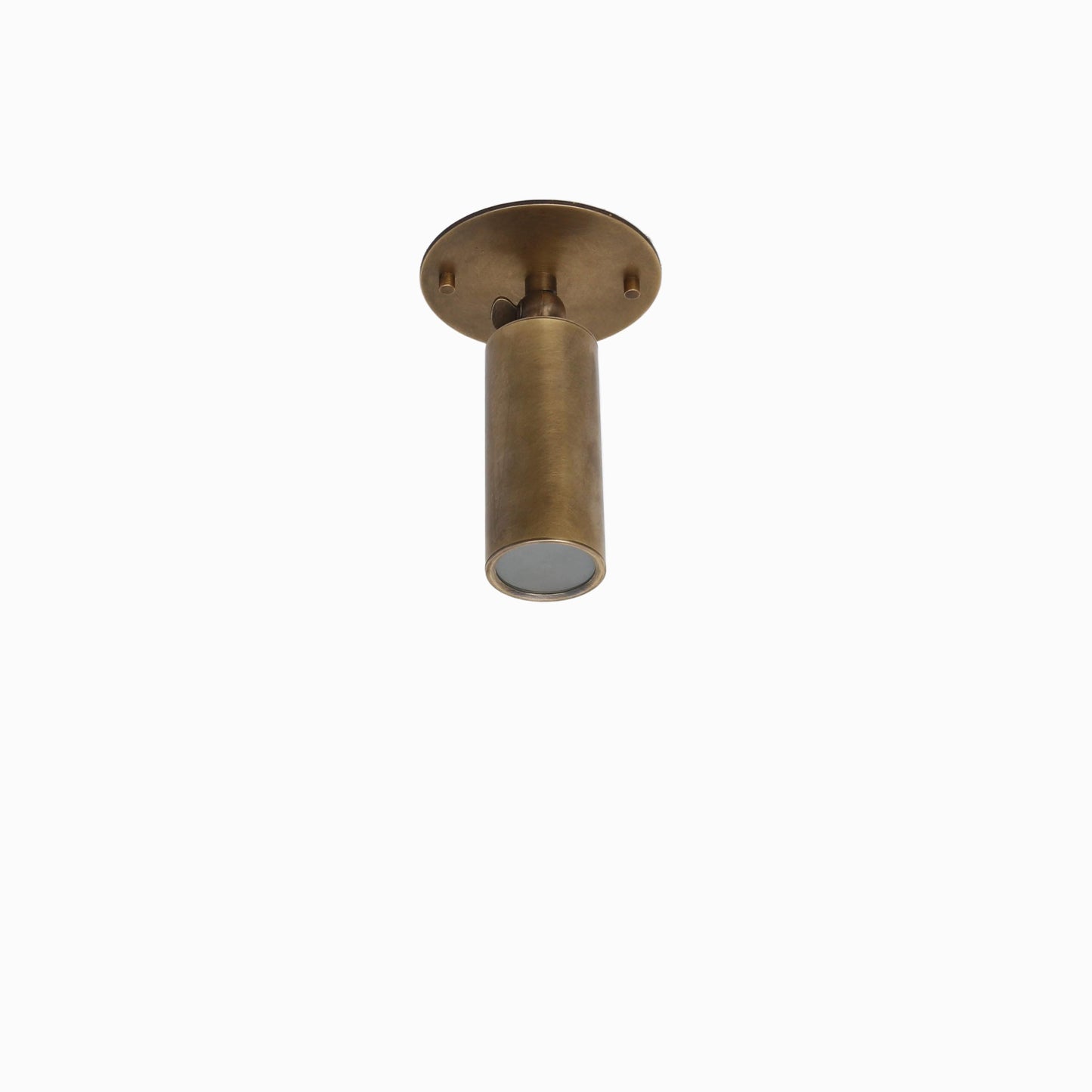 Adjustable Brass Cylinder Ceiling Spotlight, 5-Inch Shade