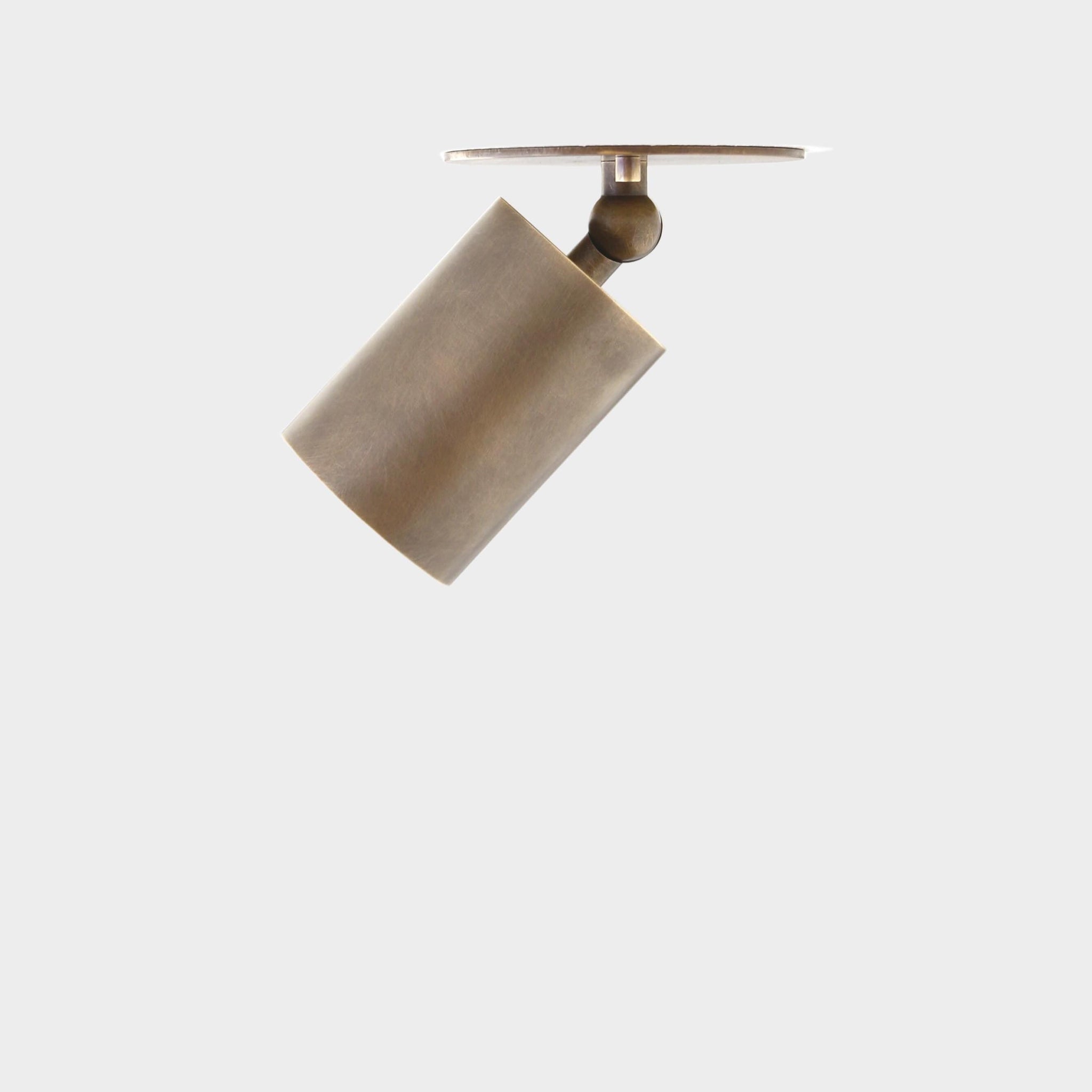 Adjustable Brass Cylinder Ceiling Spotlight