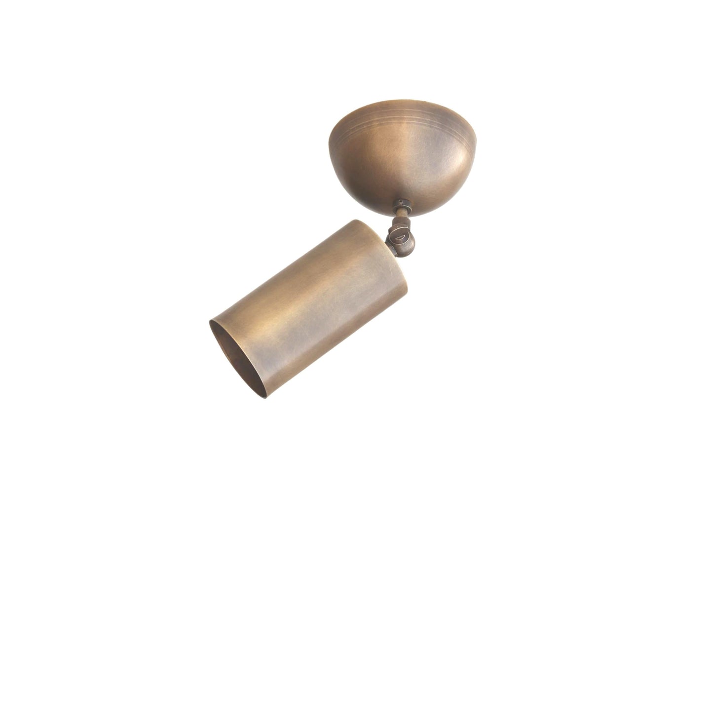 Adjustable Brass Cylinder Ceiling Spotlight