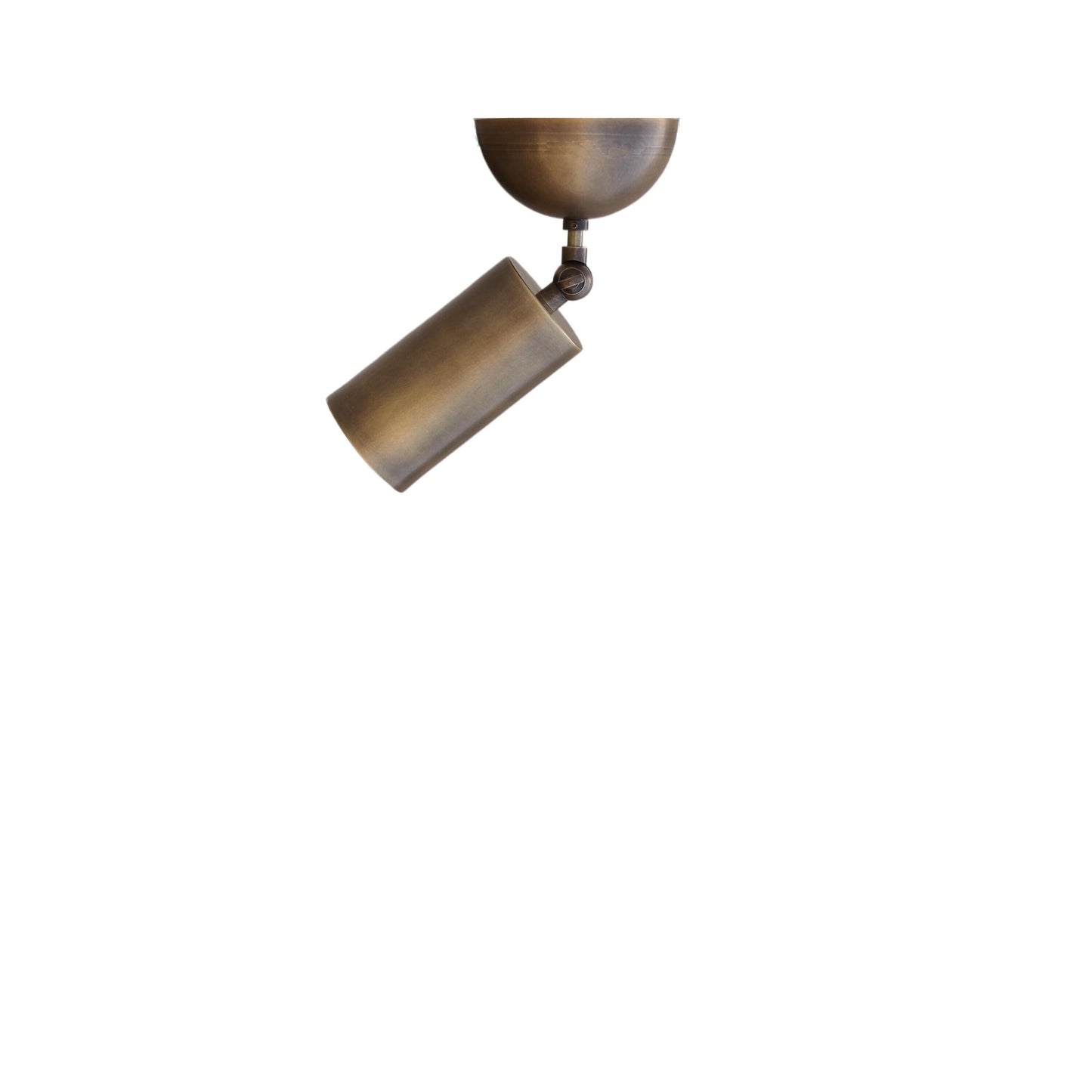 Adjustable Brass Cylinder Ceiling Spotlight