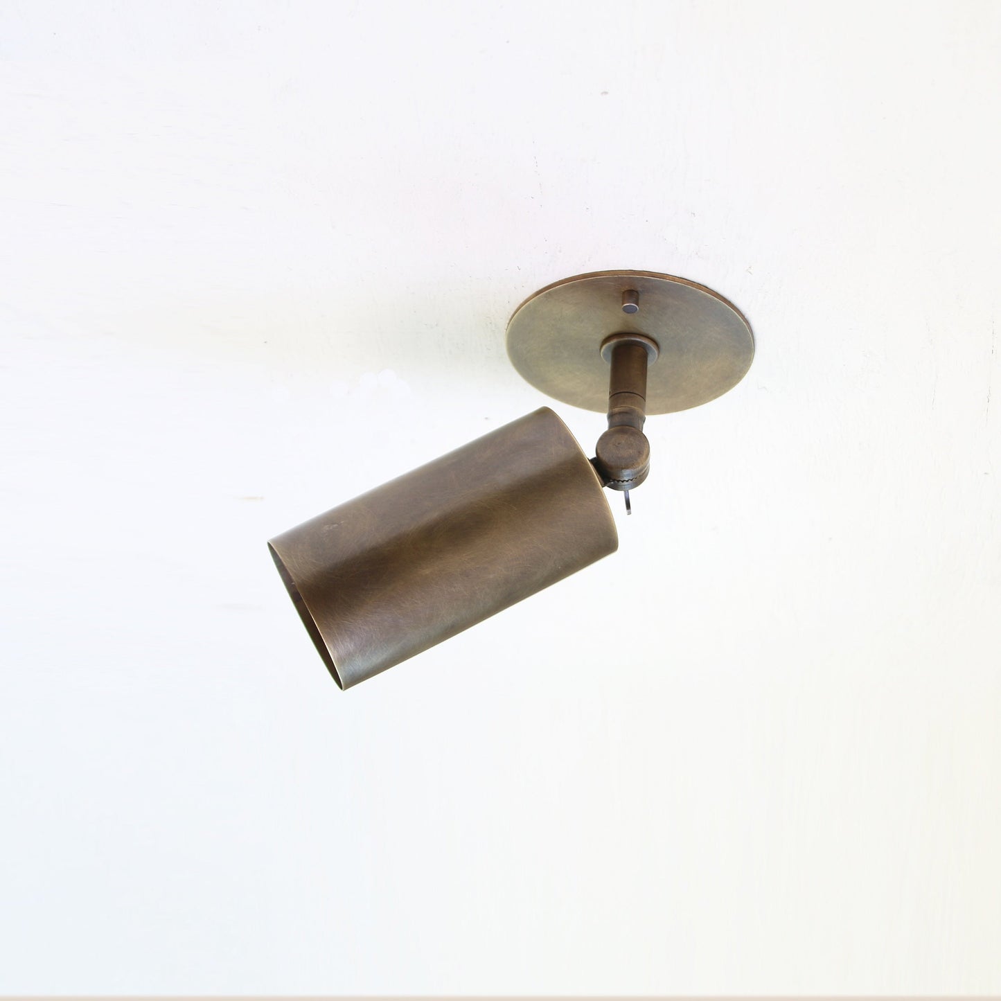 Adjustable Brass Cylinder Ceiling Spotlight