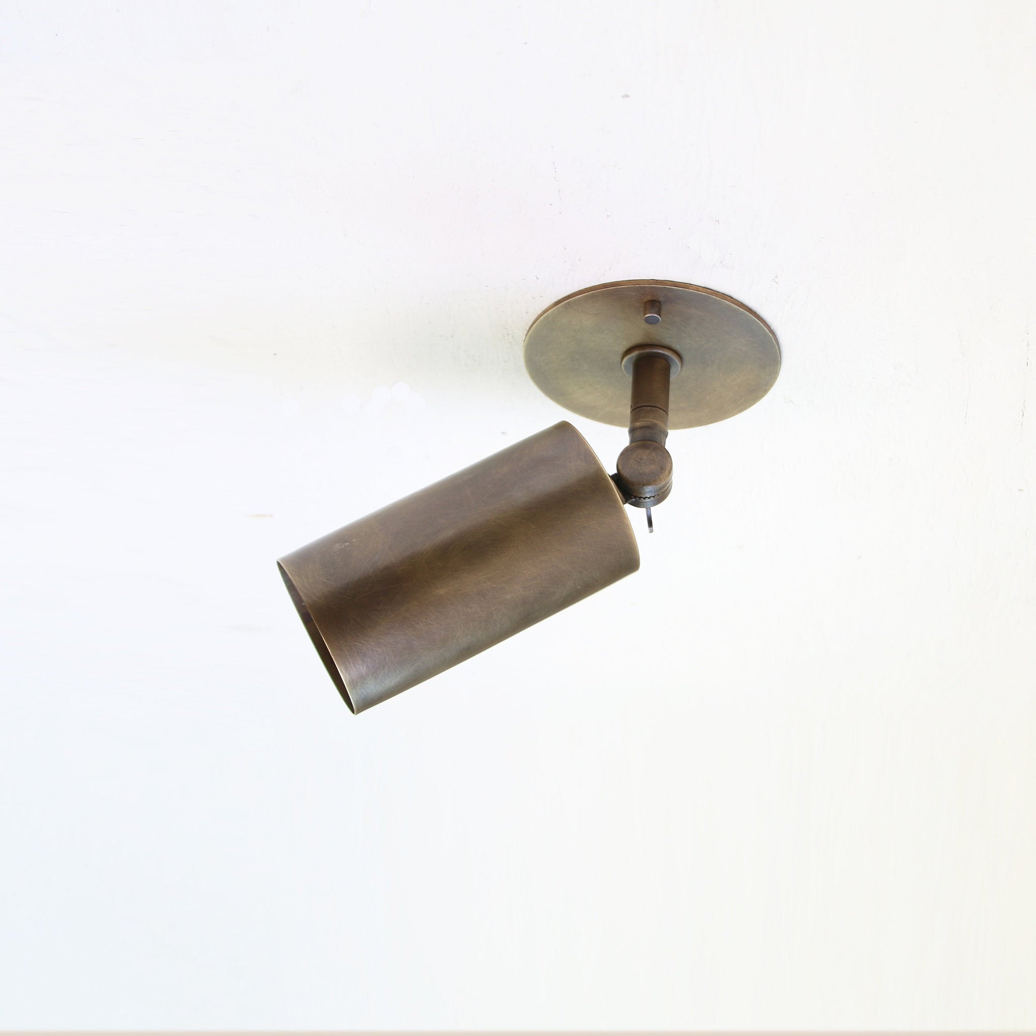 Adjustable Brass Cylinder Ceiling Spotlight