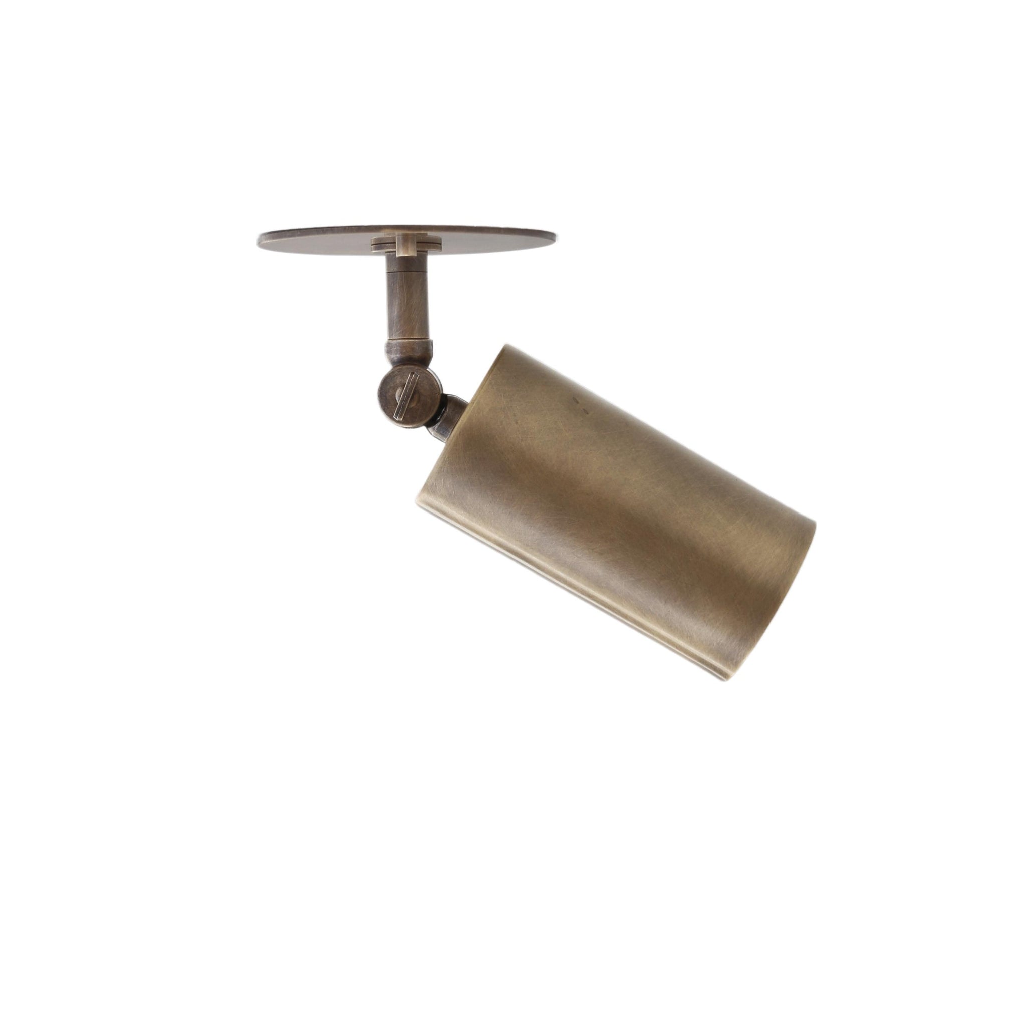 Adjustable Brass Cylinder Ceiling Spotlight
