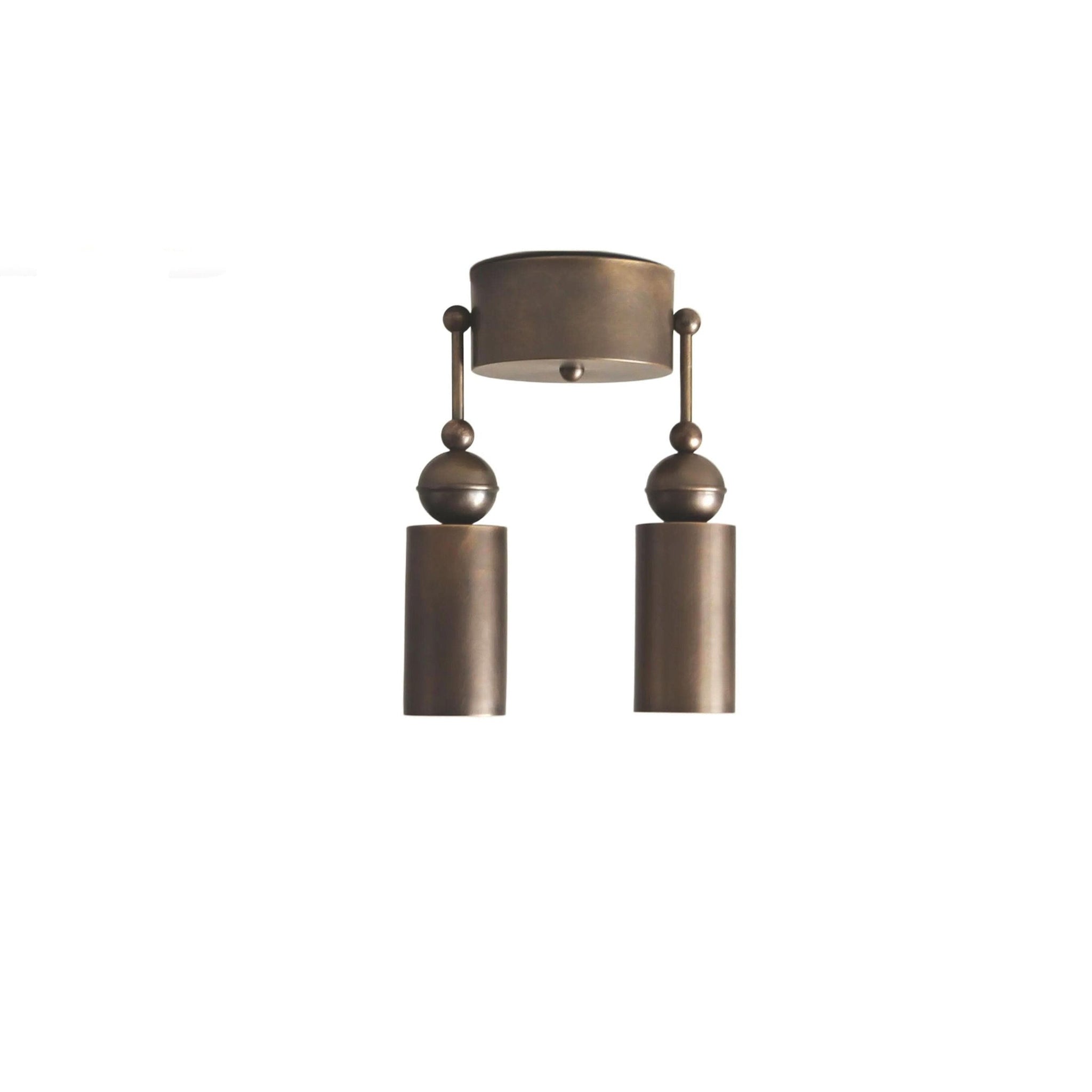Adjustable Brass Cylinder Ceiling Spotlight