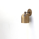 Adjustable Brass Dome Wall Sconce
