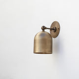 Adjustable Brass Dome Wall Sconce