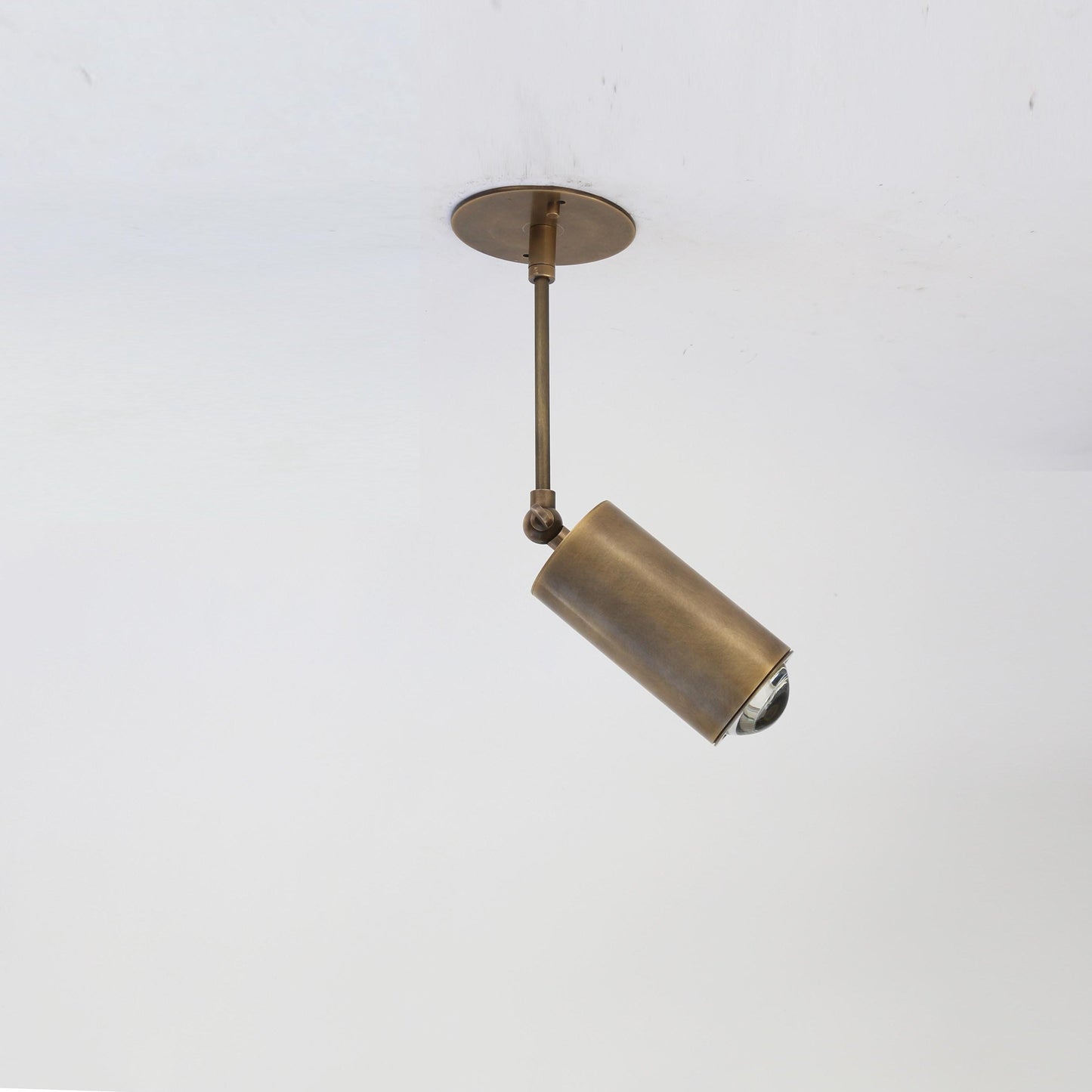 Adjustable Brass Spotlight on Drop Rod