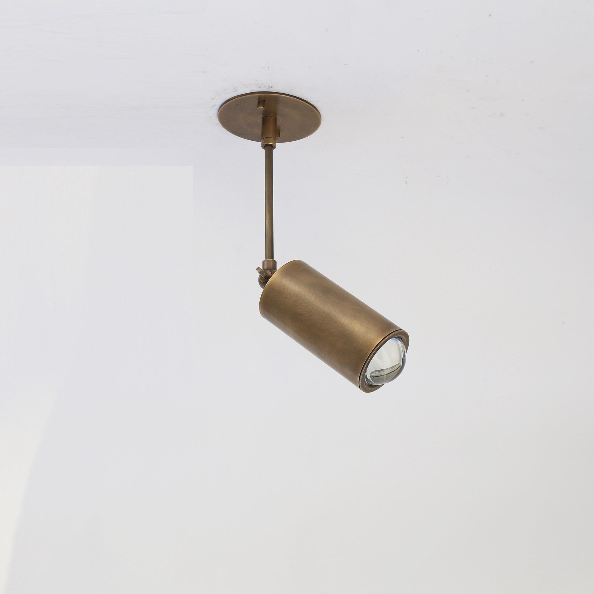 Adjustable Brass Spotlight on Drop Rod