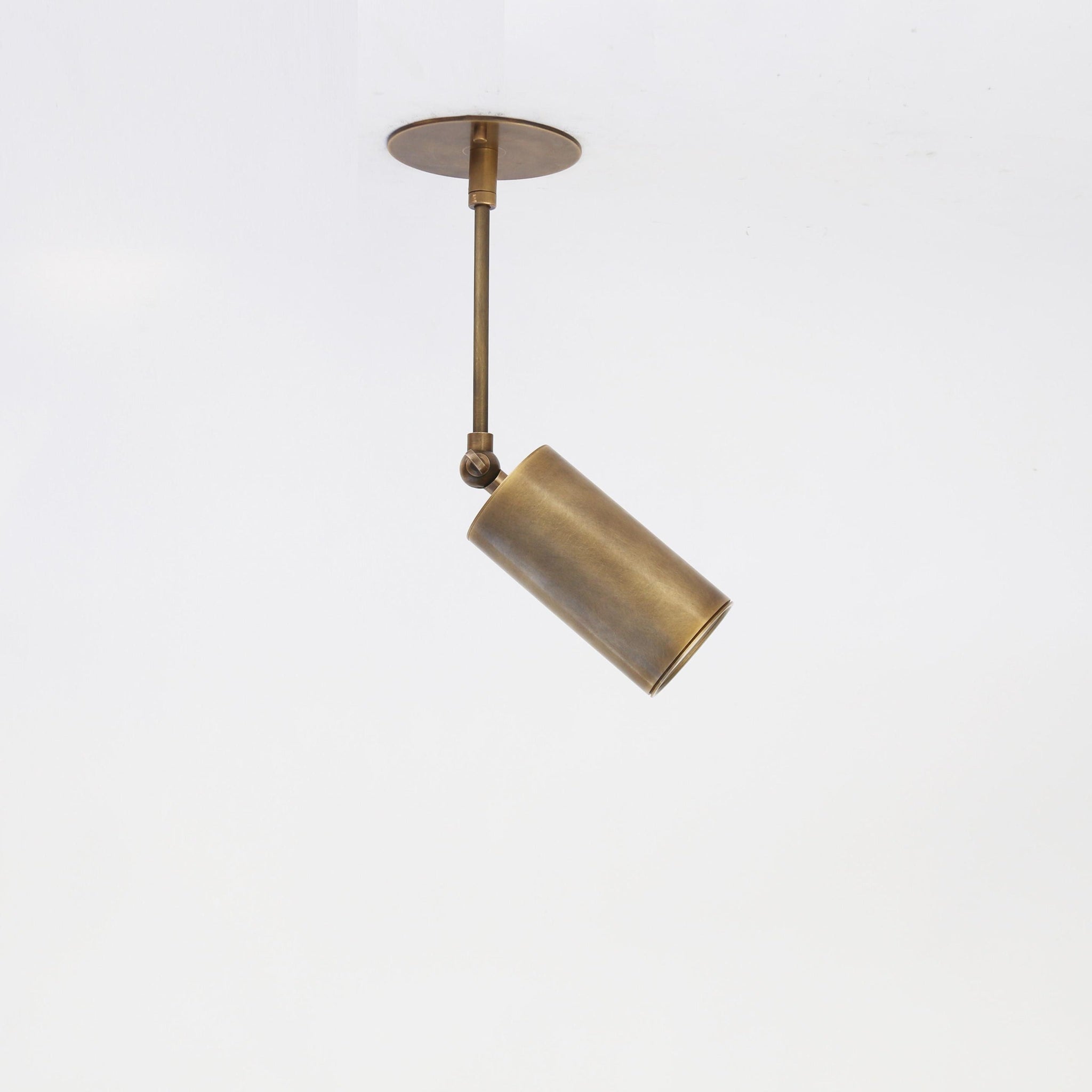 Adjustable Brass Spotlight on Drop Rod