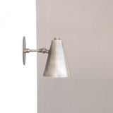 Adjustable Brass Wall Sconce with Cone Shade