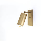 Adjustable Brass Wall Spotlight, 4-Inch Shade
