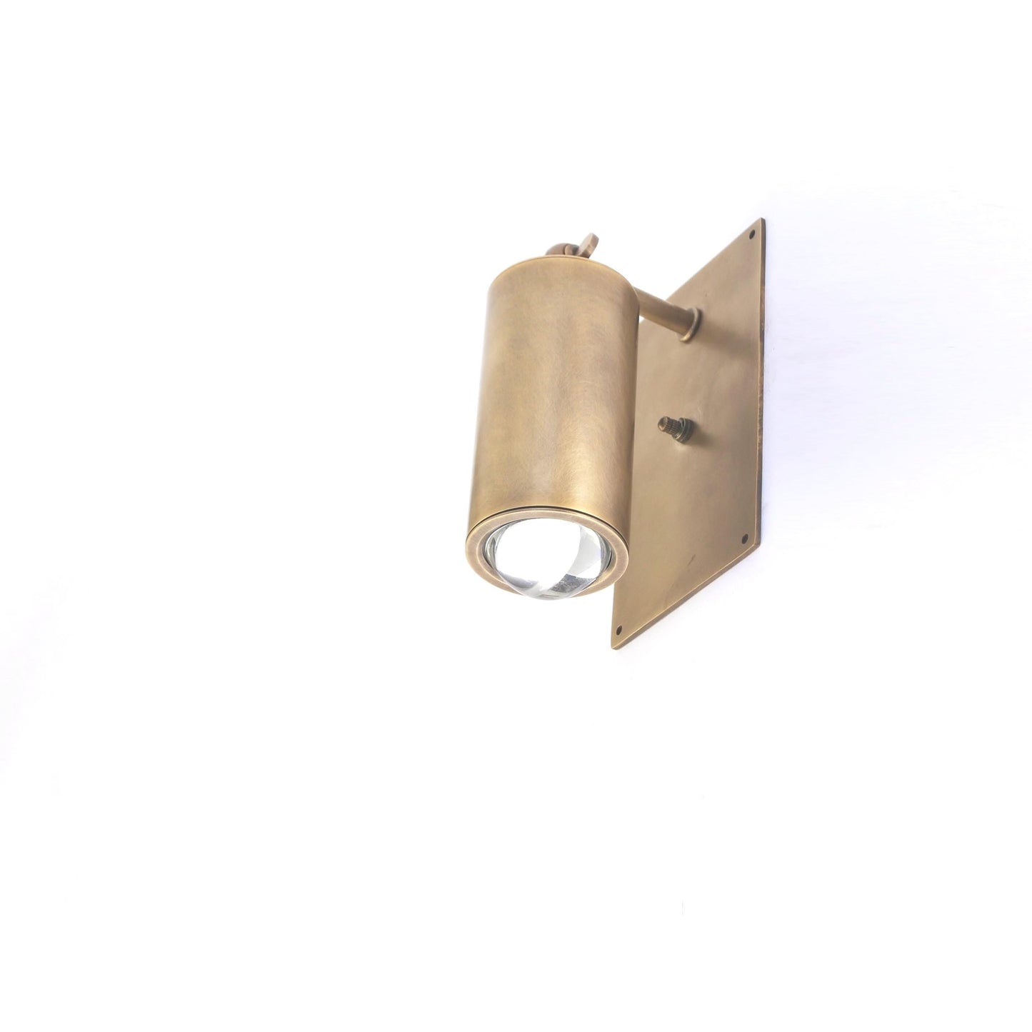 Adjustable Brass Wall Spotlight, 4-Inch Shade