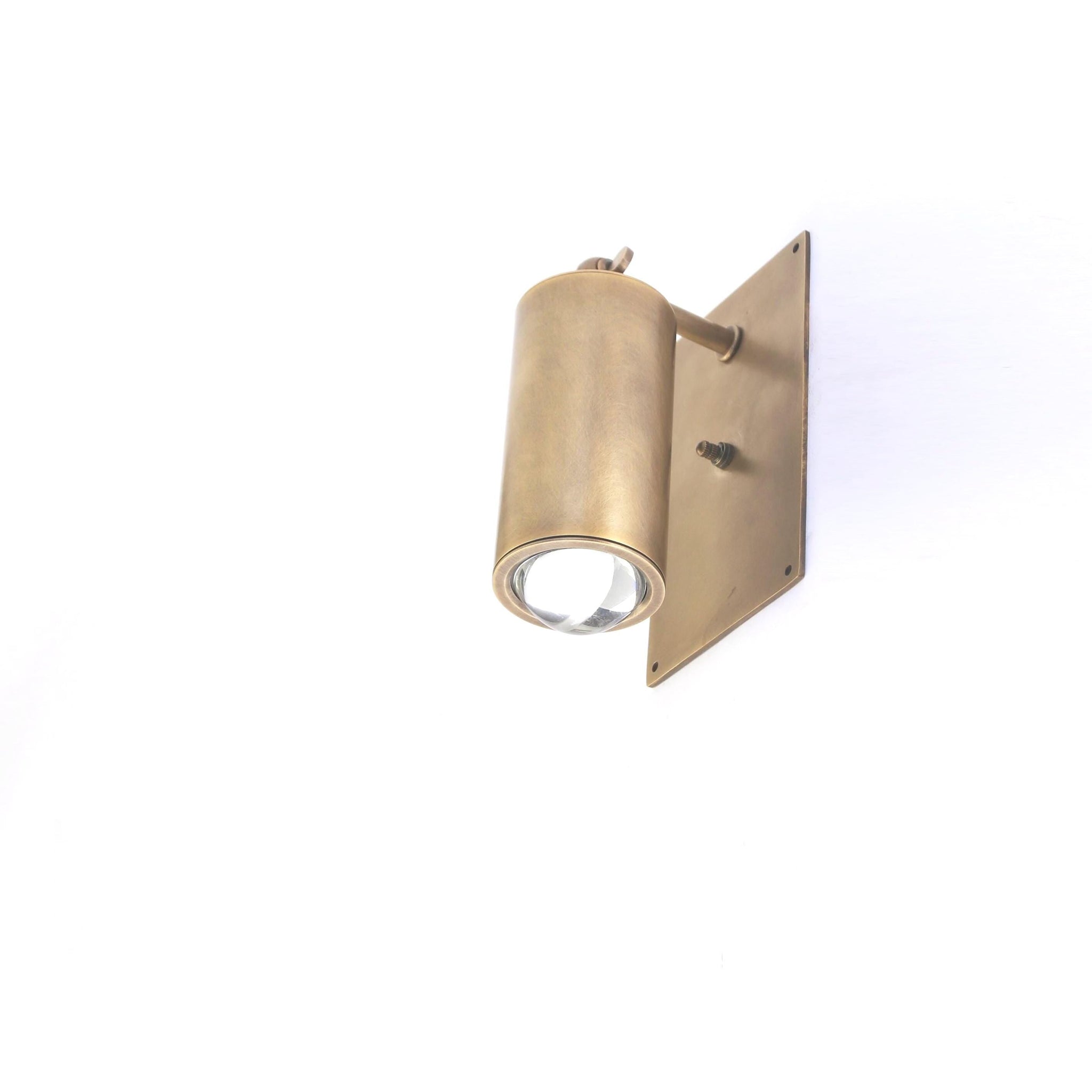 Adjustable Brass Wall Spotlight, 4-Inch Shade