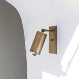 Adjustable Brass Wall Spotlight, 5-Inch Shade
