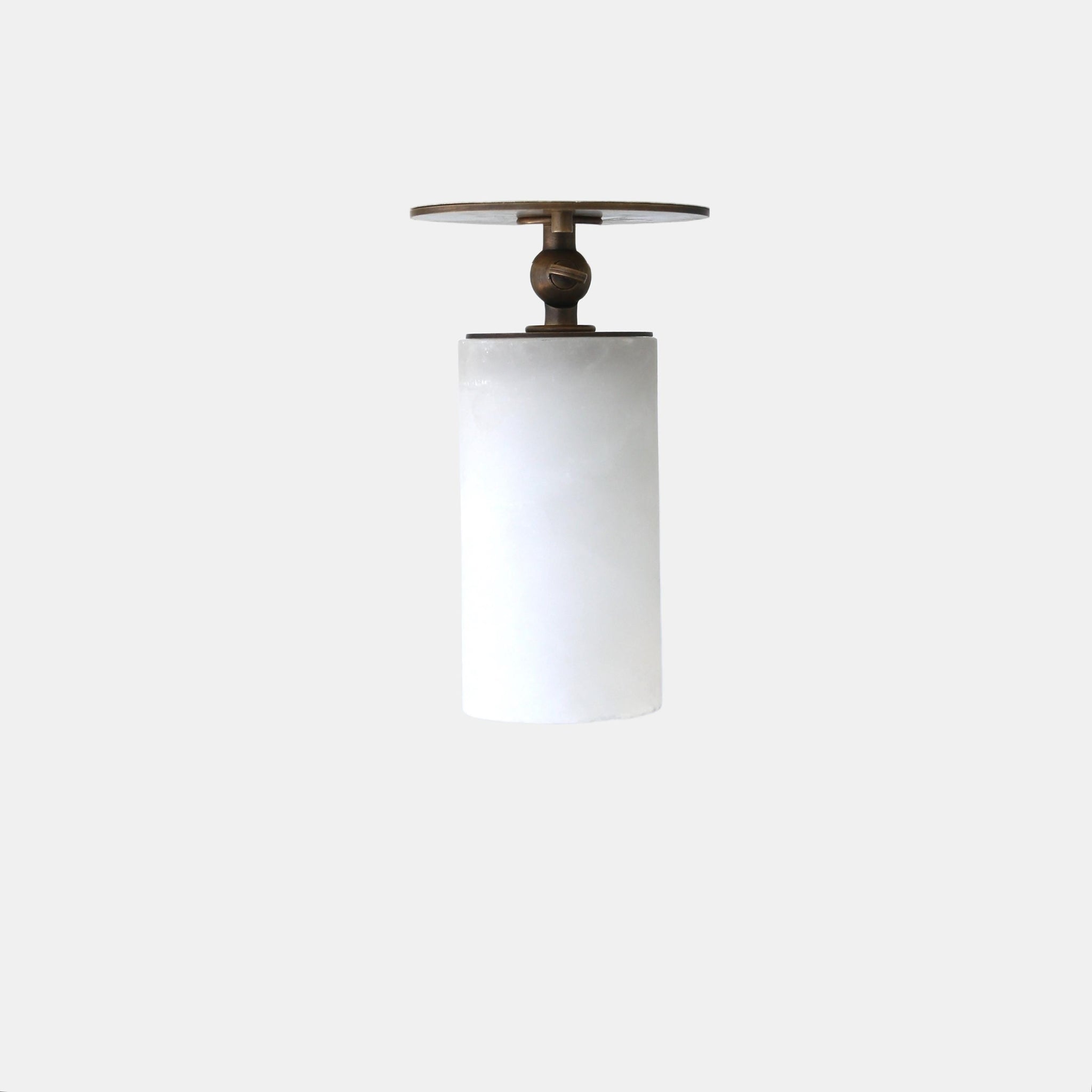 Adjustable Ceiling Spotlight with Alabaster Cylinder Shade