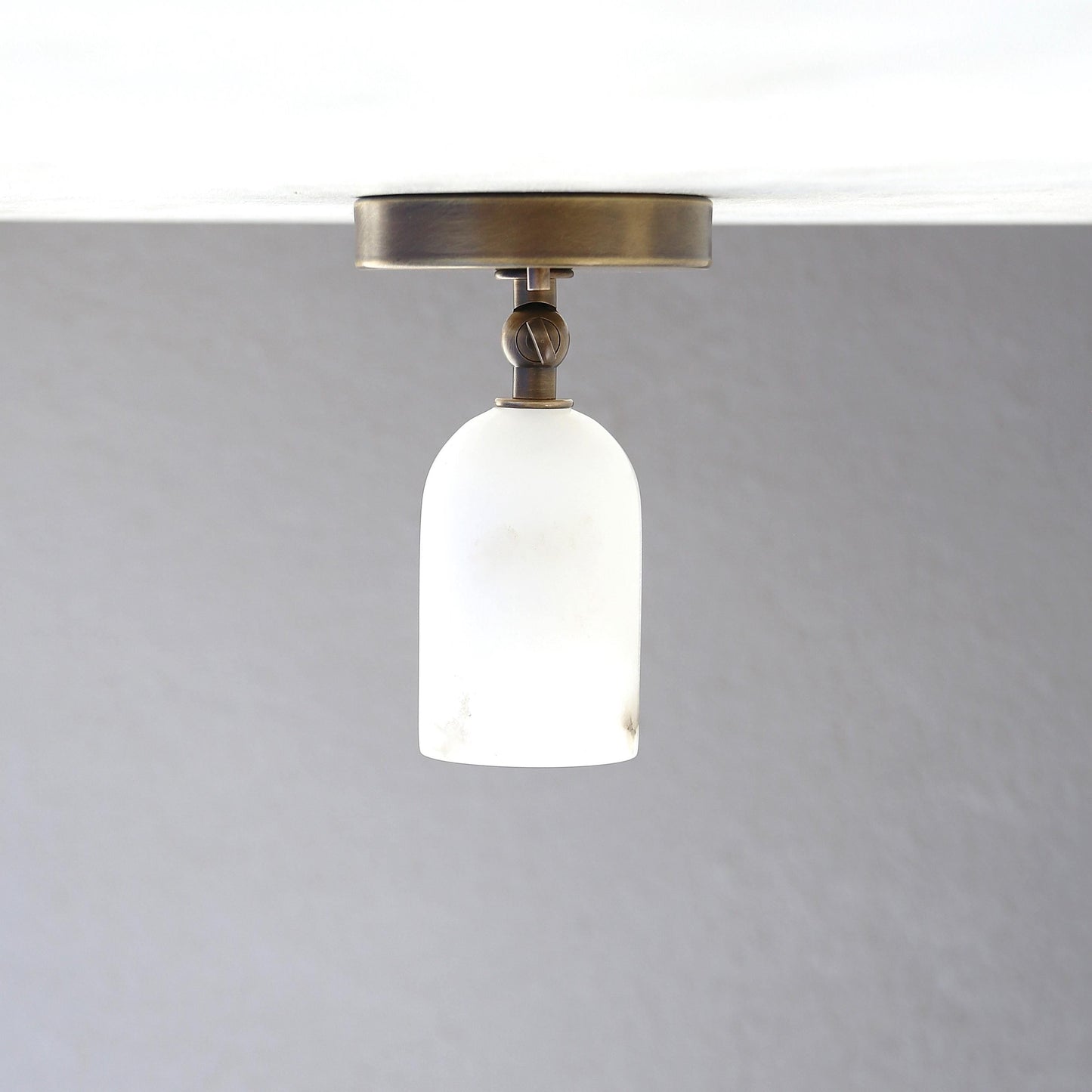 Adjustable Ceiling Spotlight with Alabaster Shade