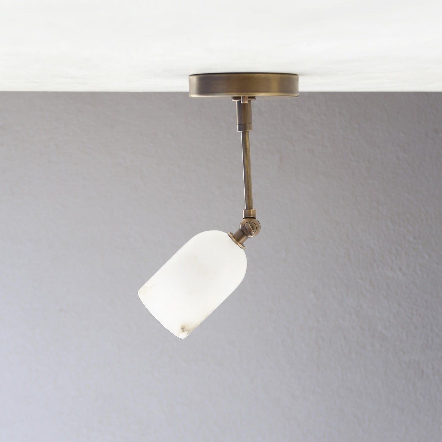Adjustable Ceiling Spotlight with Alabaster Shade