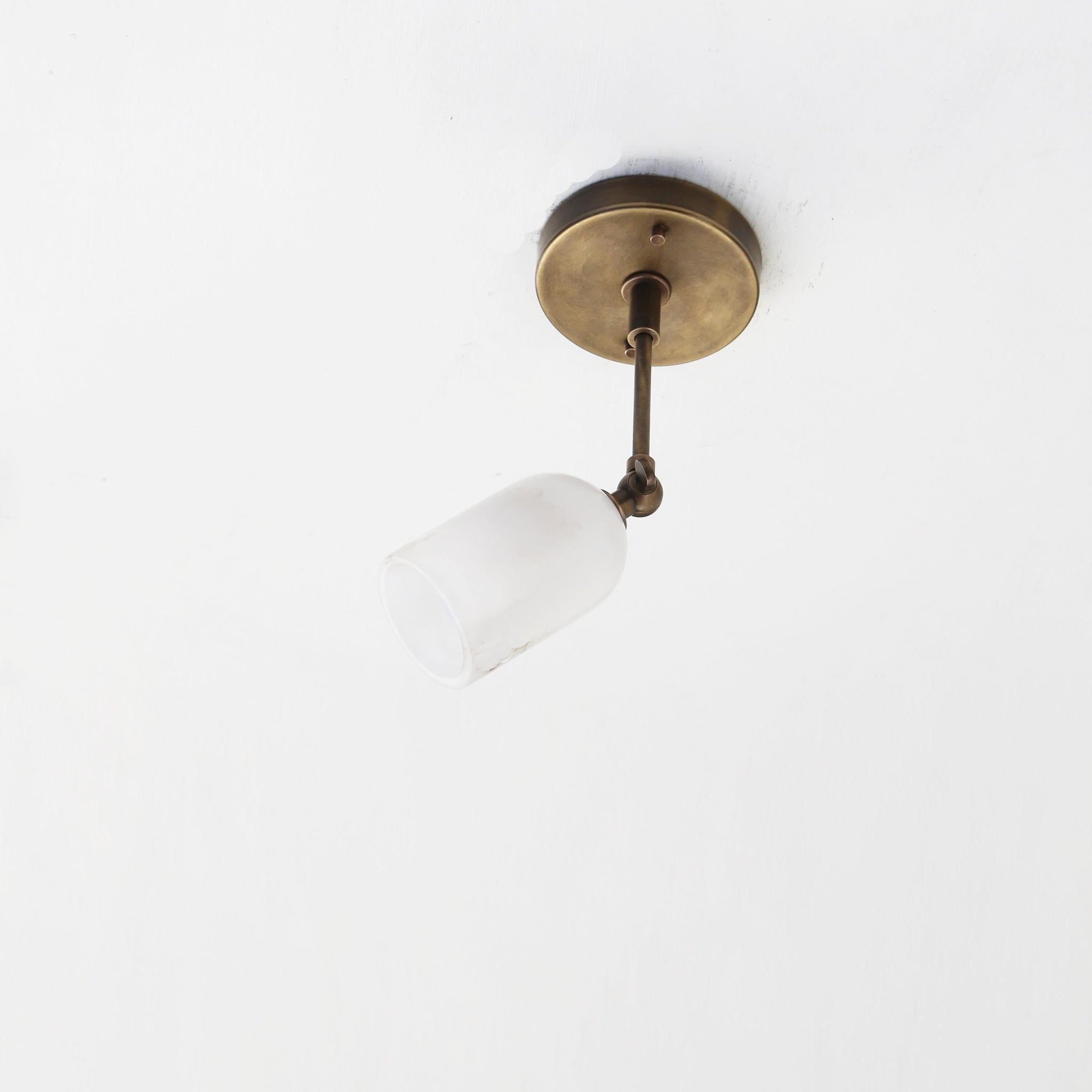 Adjustable Ceiling Spotlight with Alabaster Shade