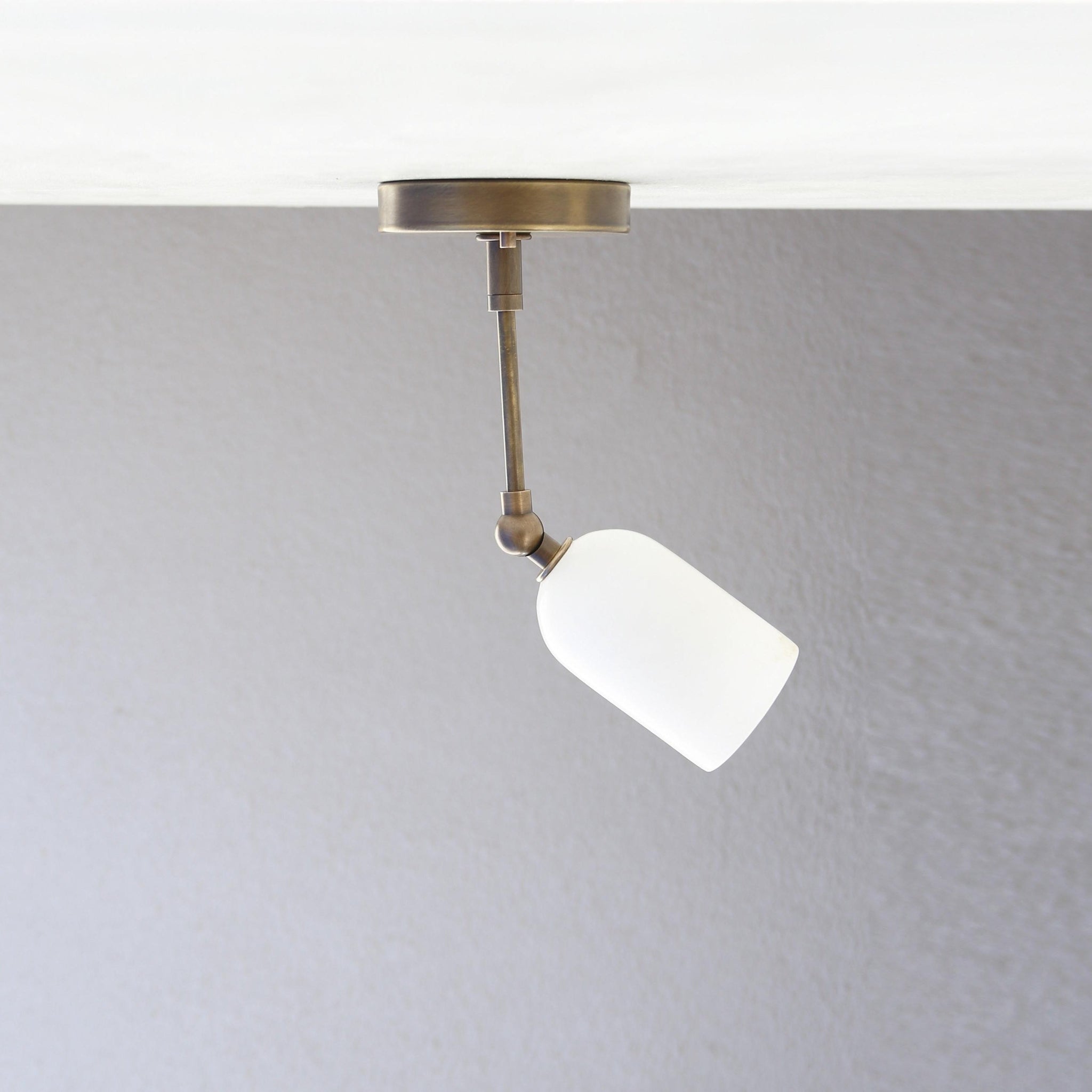 Adjustable Ceiling Spotlight with Alabaster Shade