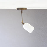 Adjustable Ceiling Spotlight with Alabaster Shade