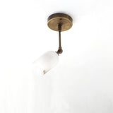 Adjustable Ceiling Spotlight with Alabaster Shade
