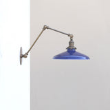Adjustable Swing-Arm Wall Sconce with Enamel Dish Shade