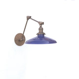 Adjustable Swing-Arm Wall Sconce with Enamel Dish Shade
