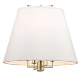 Aged Brass Linen Shade Pendant