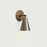 Aged Brass Wall Sconce - Mid Century Modern Light Fixture