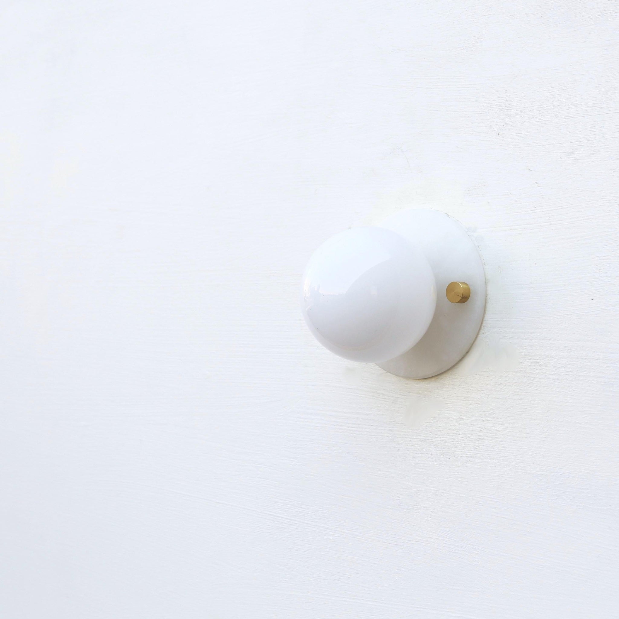 Alabaster and Opal Globe Wall Sconce