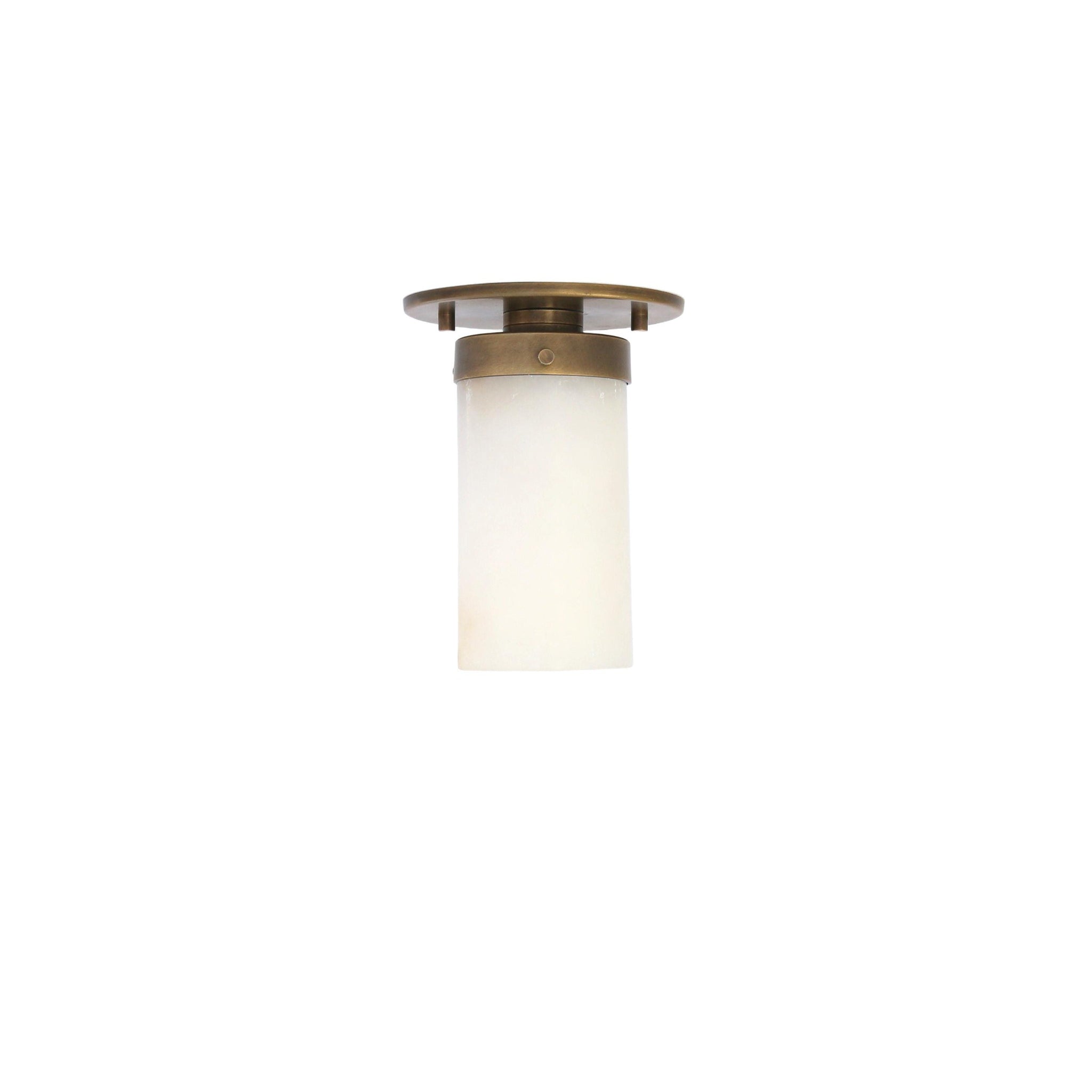 Alabaster Cylinder Flush Mount Ceiling Light