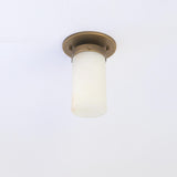 Alabaster Cylinder Flush Mount Ceiling Light