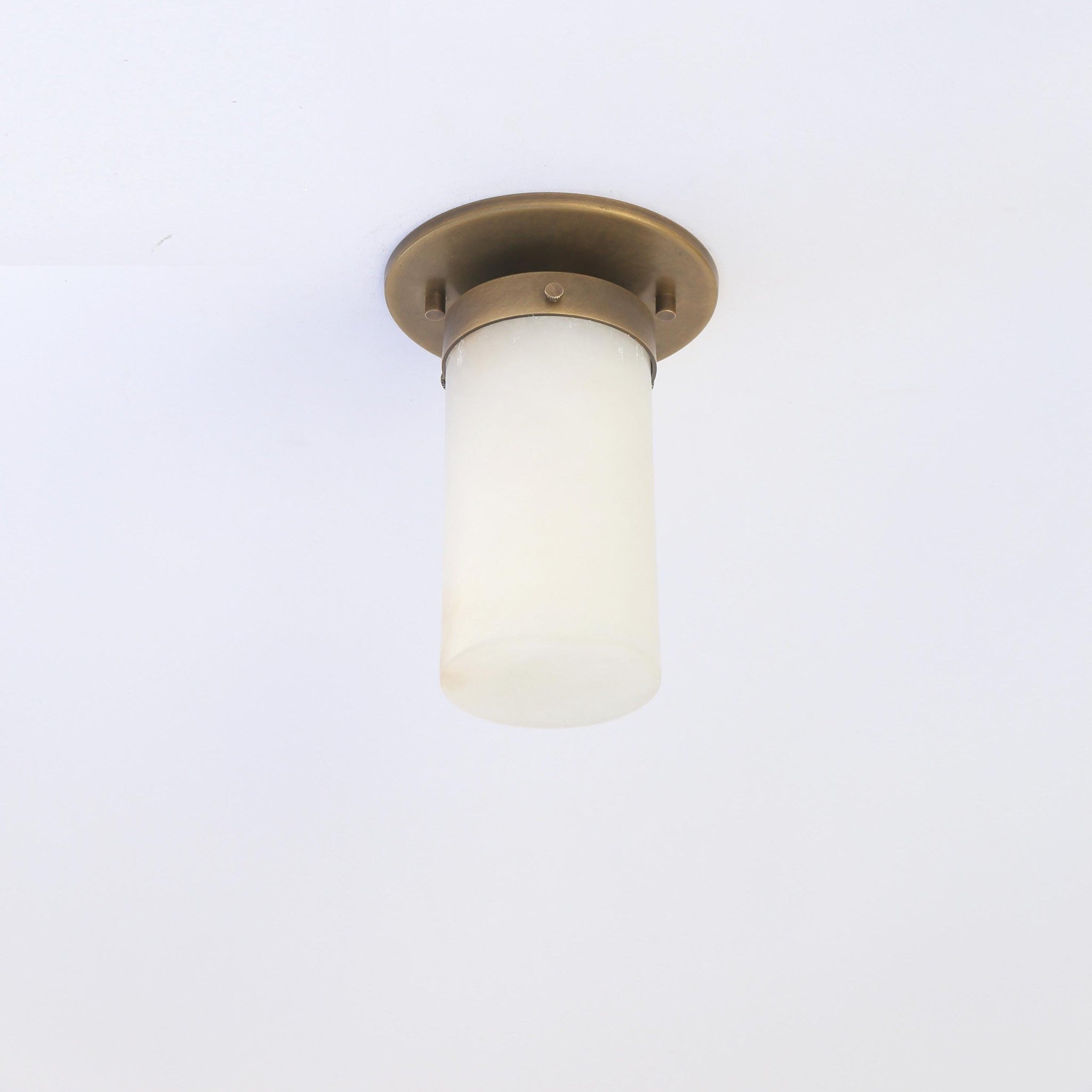Alabaster Cylinder Flush Mount Ceiling Light