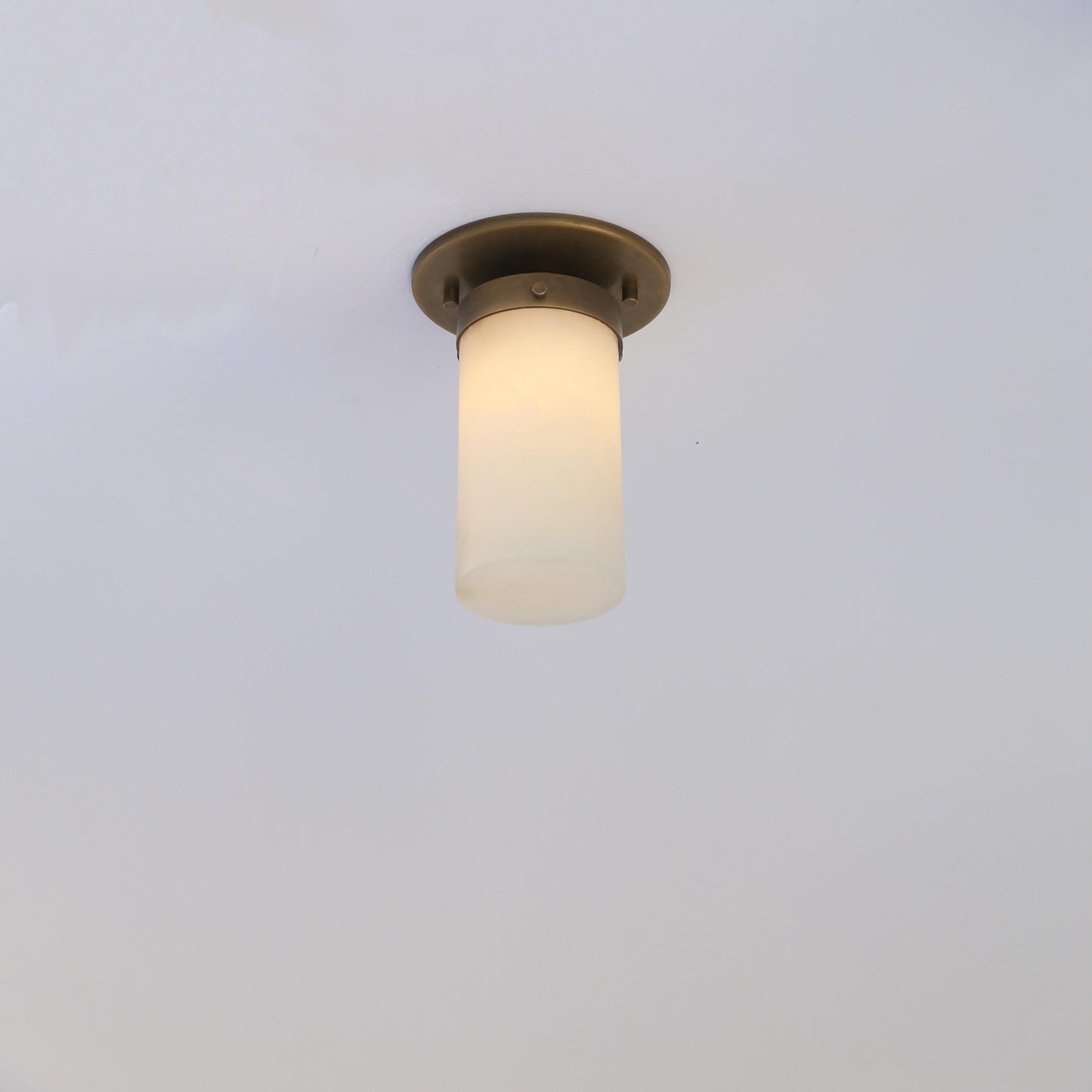 Alabaster Cylinder Flush Mount Ceiling Light