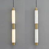 Alabaster Cylindrical Single Pendant | Modern Pendant Lighting - View 4